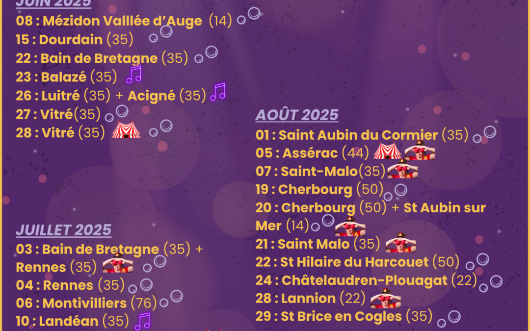 Tournée été 2025